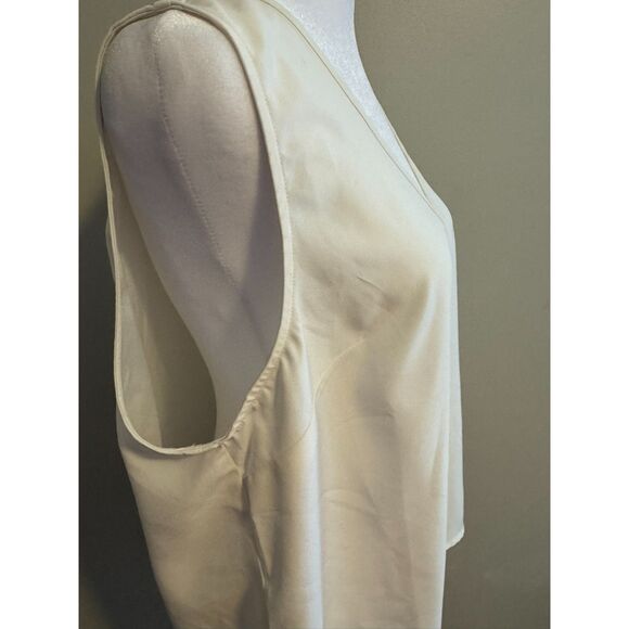 J. Crew Ivory Shell Blouse Size Large - Picture 3 of 8